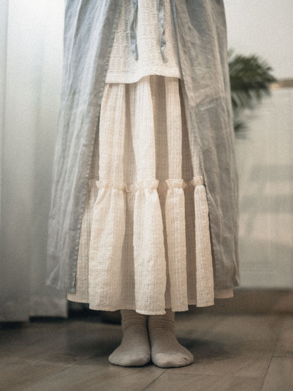 無印風．麻質交疊布OPS｜2色入