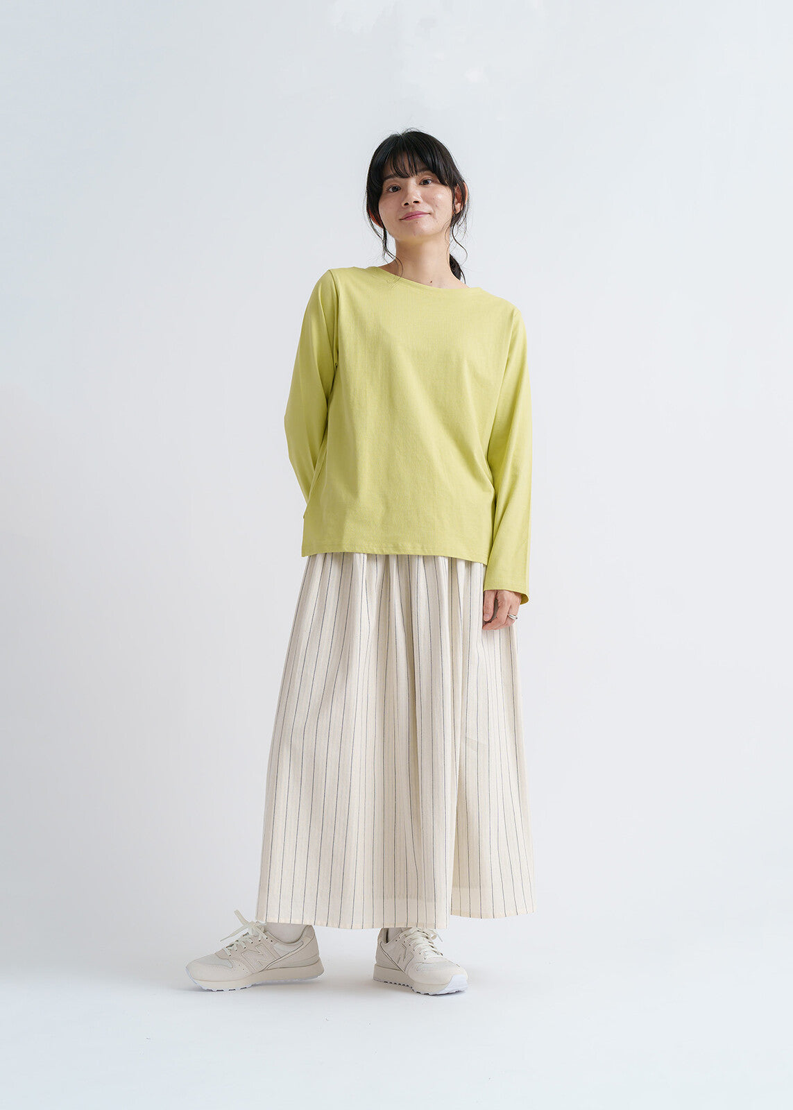 Reversible! 簡約直紋半裙｜2色入