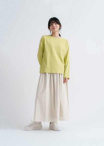 Reversible! 簡約直紋半裙｜2色入