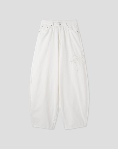 [NEW🎀] 鏤空蝴蝶結圖案彎刀褲｜2色入