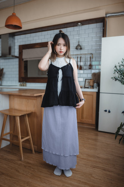 莫蘭迪𝓉ℴ𝓃ℯ花邊綁帶外搭｜4色入