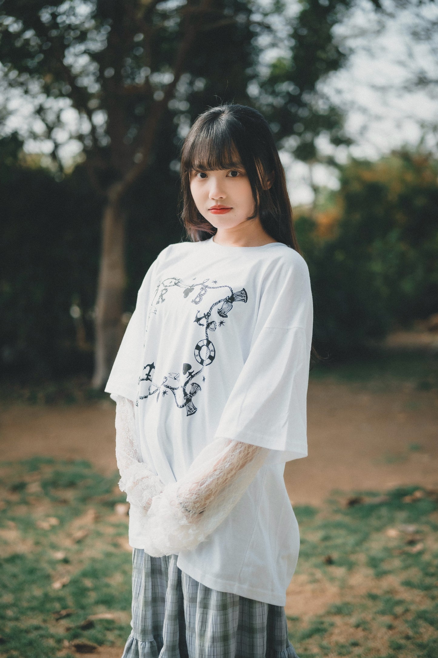 ROMANTIC RUFFLE LACE SLEEVES TEE | 3色入