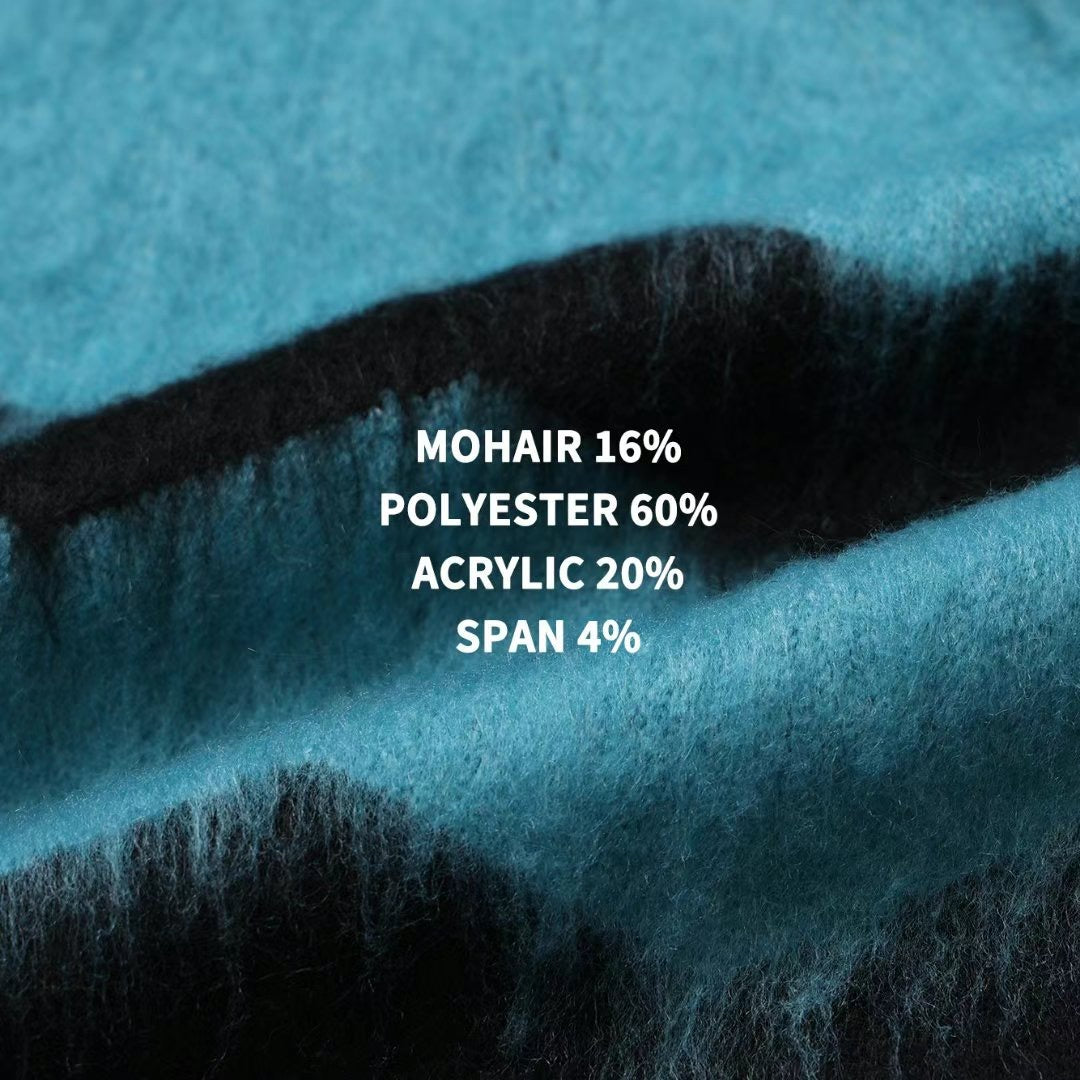 柔軟馬海毛鋸紋圓領毛衣｜5色入