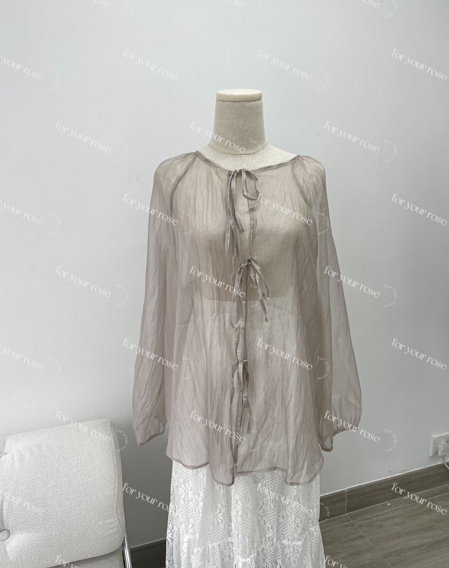 日系透明感🫧✨絲滑綁帶外搭｜6色入