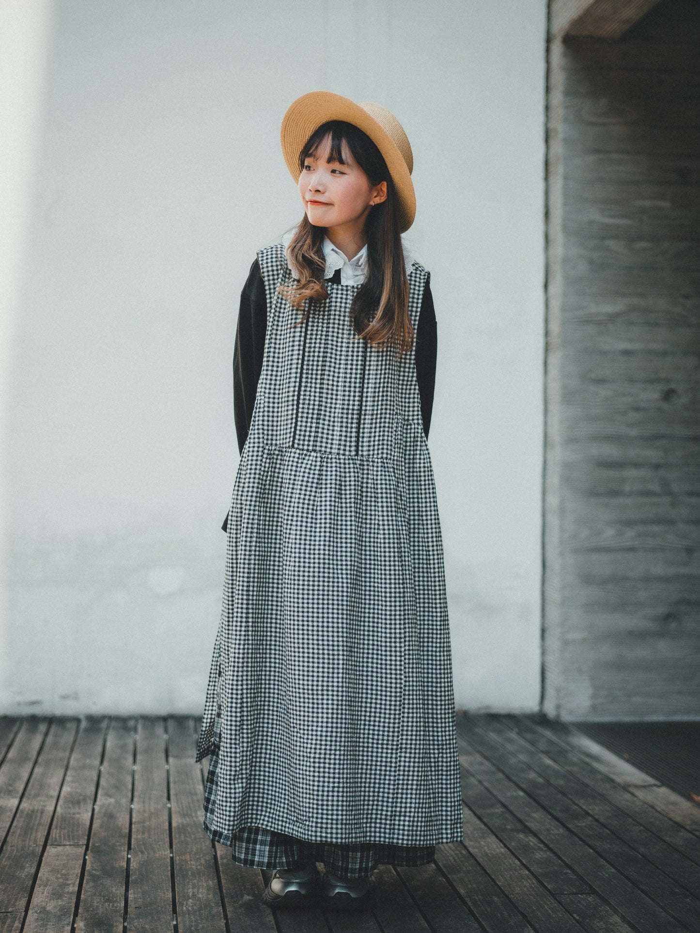 兩面 · 鈕扣 x 褶壓側綁帶ops｜3色入