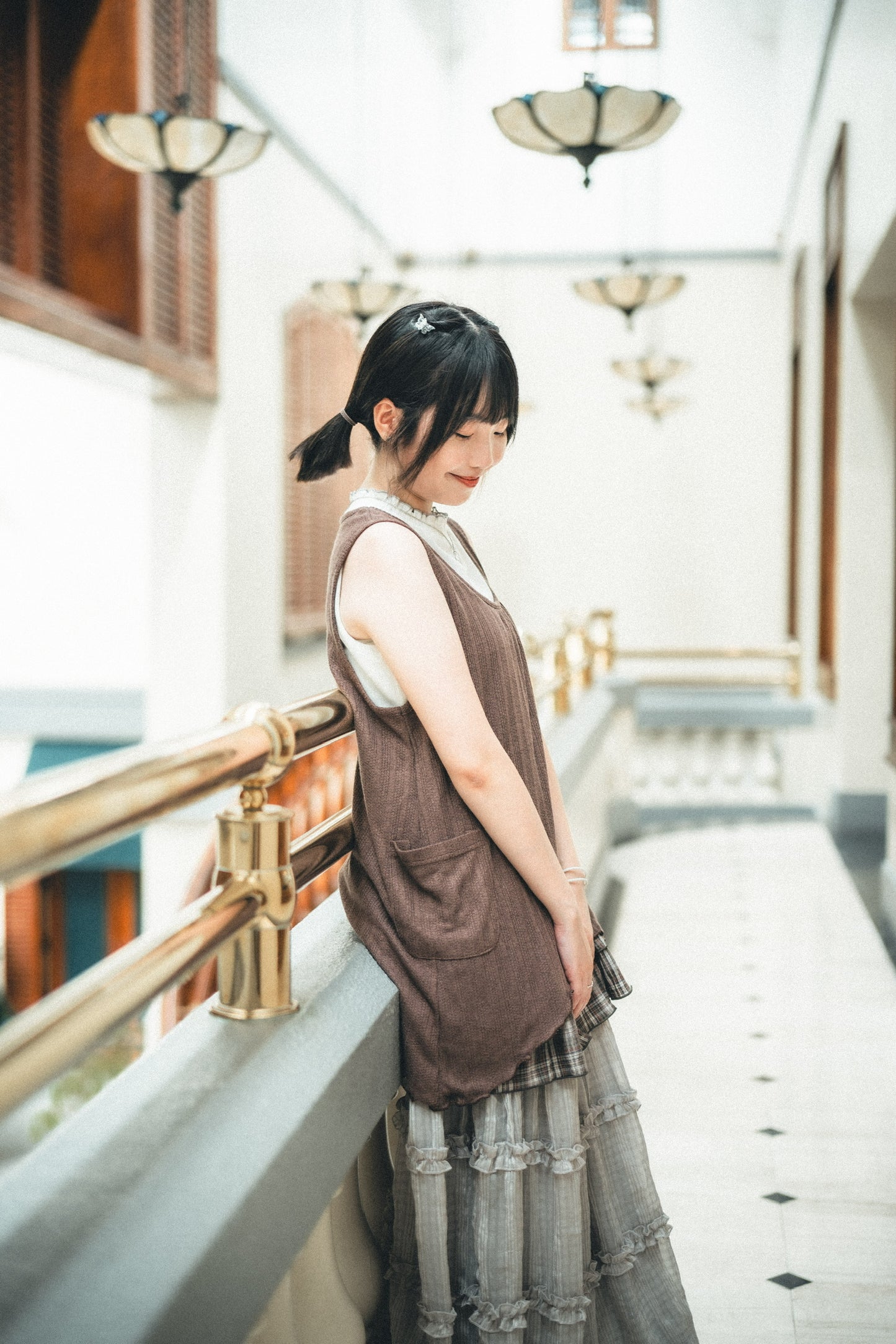 兩層layer🧸拼接背心娃娃top｜3色入