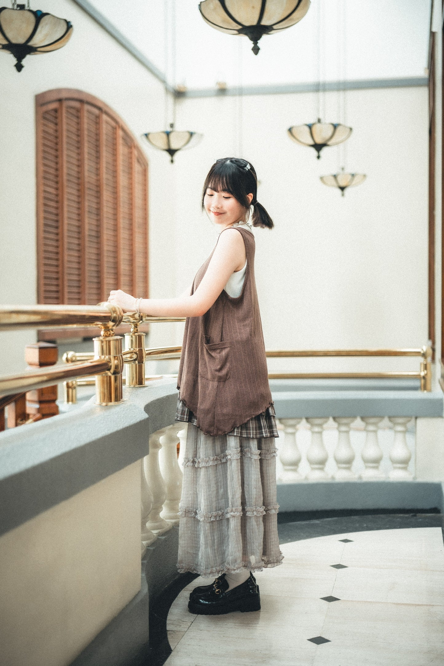 兩層layer🧸拼接背心娃娃top｜3色入