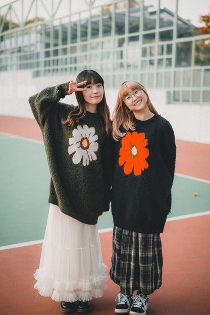 人氣款式🌼 日系花花針織上衣 | 3色入