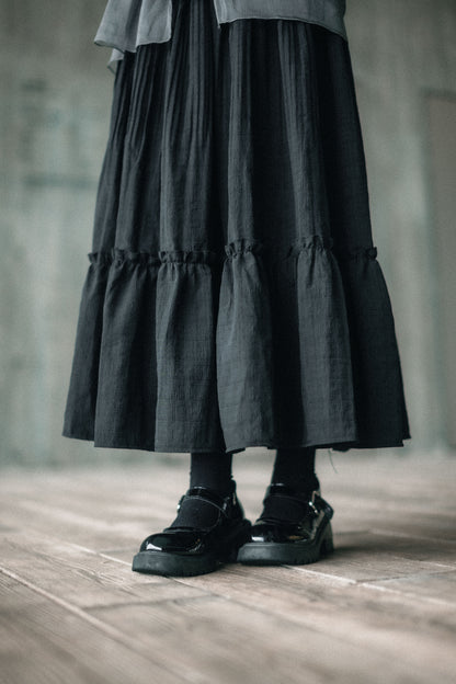 熱賣🔥 暗格Ruffle半身裙配幼腰帶｜3 color