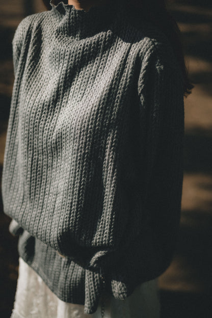 麥穗紋針織RUFFLE TOP｜5色入