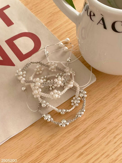 珠珠花朵手鏈｜4色入