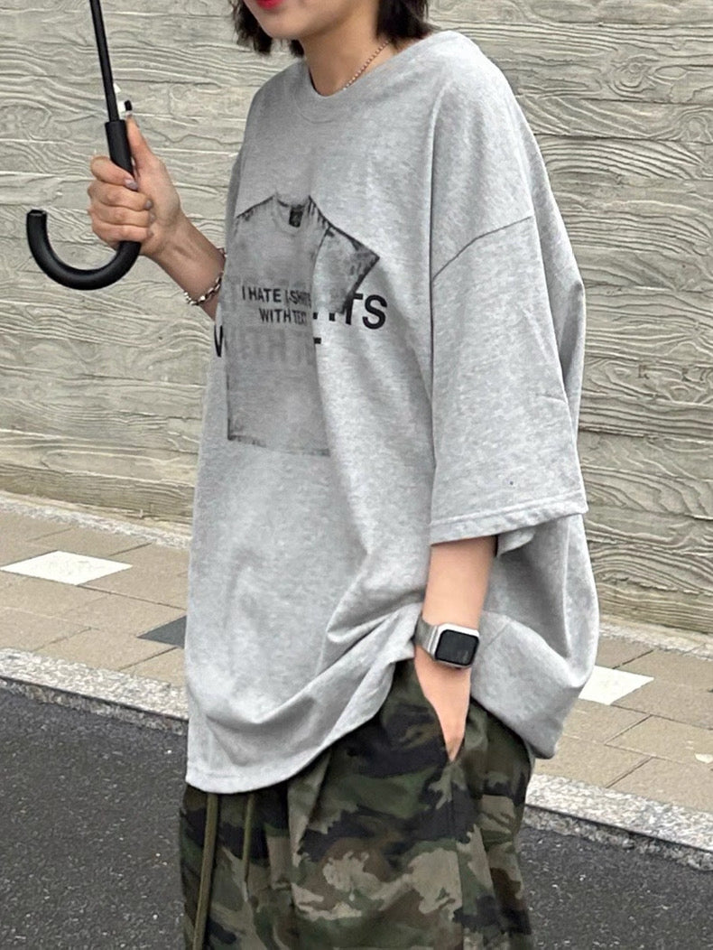 “I Hate T-shirts with Text” TEE｜3色入