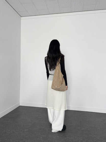 KR麂皮中容量單肩包｜3色入