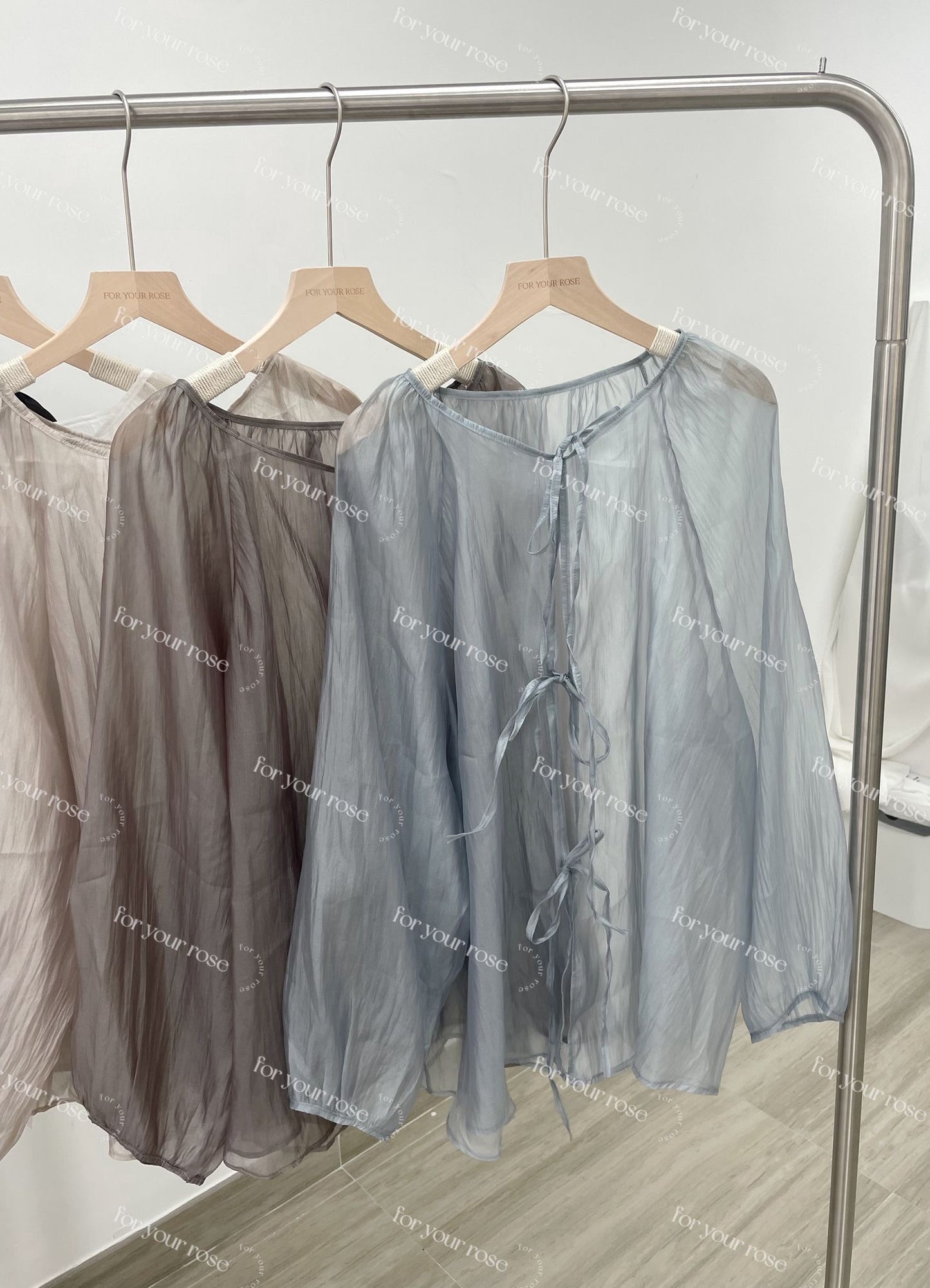 日系透明感🫧✨絲滑綁帶外搭｜6色入