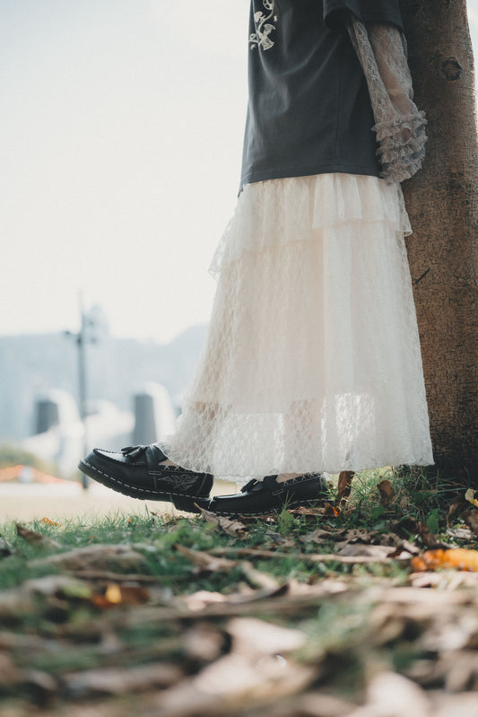 層層荷葉Lace半身裙｜2色入