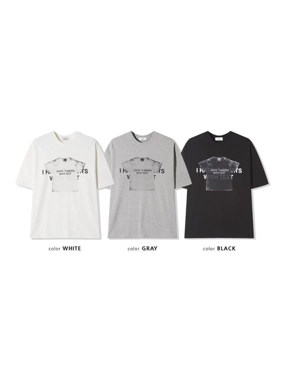 “I Hate T-shirts with Text” TEE｜3色入