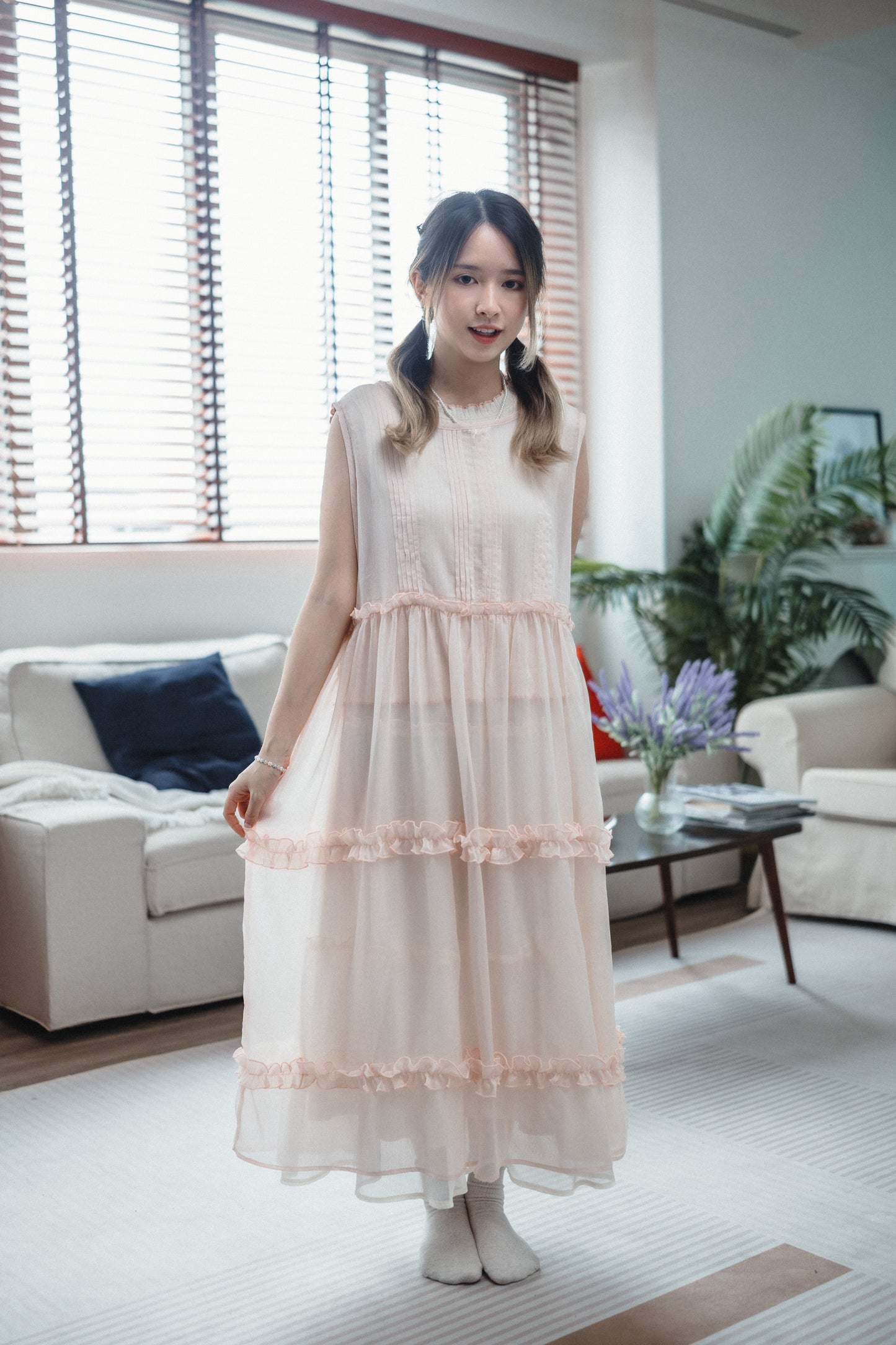 美哭︎︎ ⟡ 2-way Ruffle紗紗OPS｜4色入