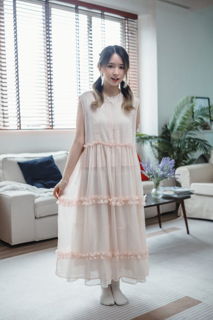 美哭︎︎ ⟡ 2-way Ruffle紗紗OPS｜4色入