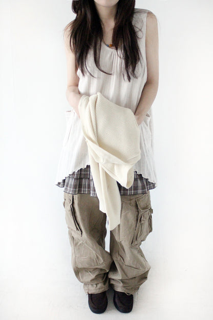 兩層layer🧸拼接背心娃娃top｜3色入