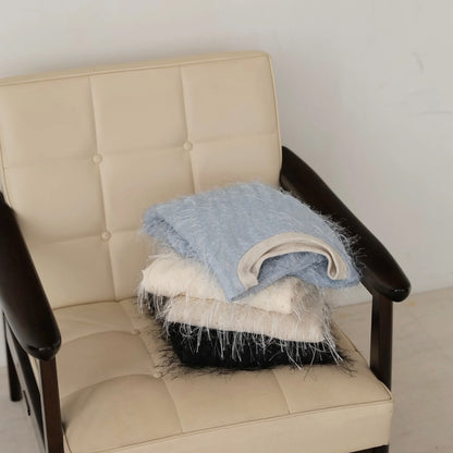 𝘍𝑙𝘶𝑓𝘧𝑦✨閃閃羽毛圓領top｜4色入