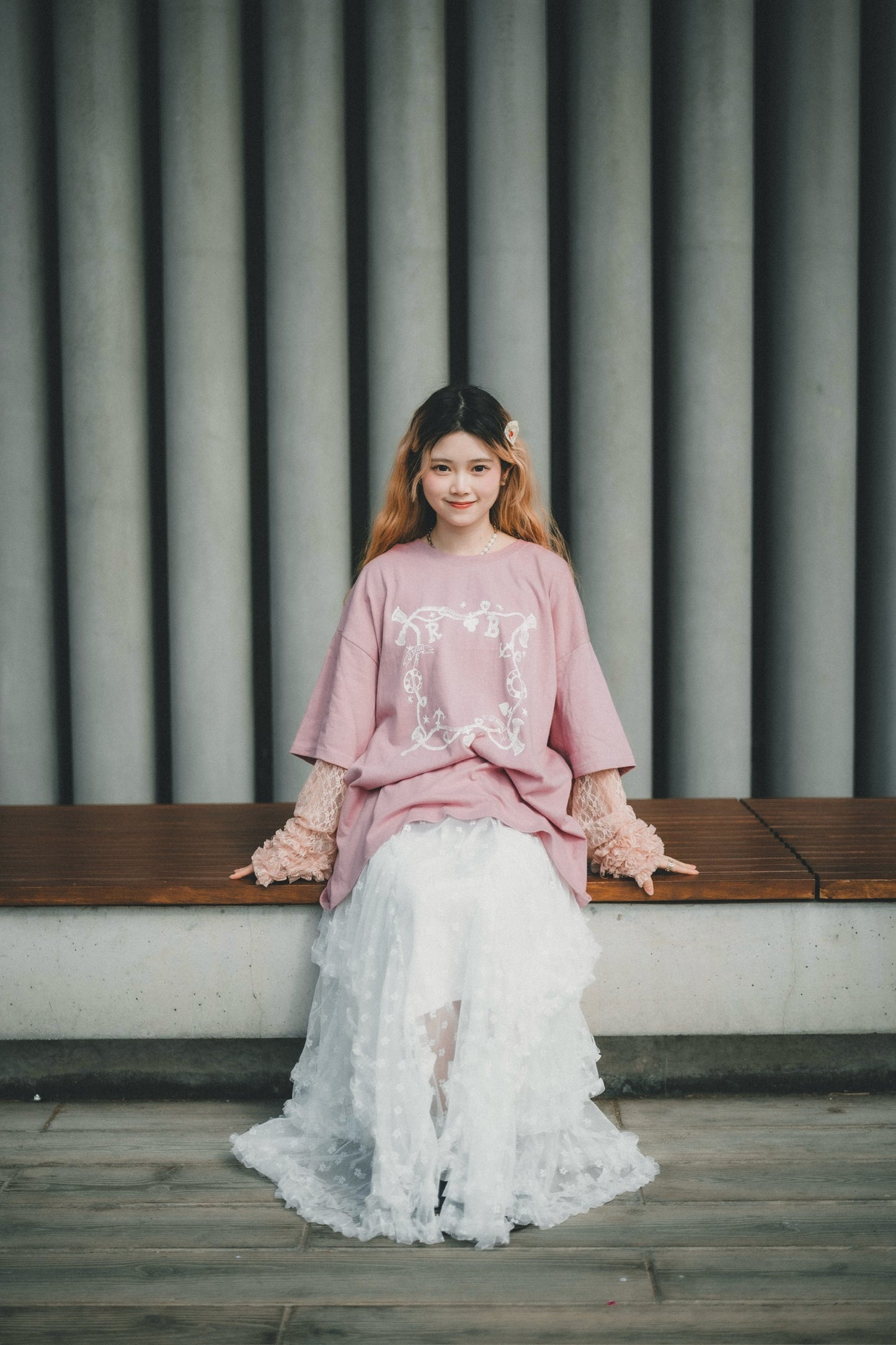 ROMANTIC RUFFLE LACE SLEEVES TEE | 3色入