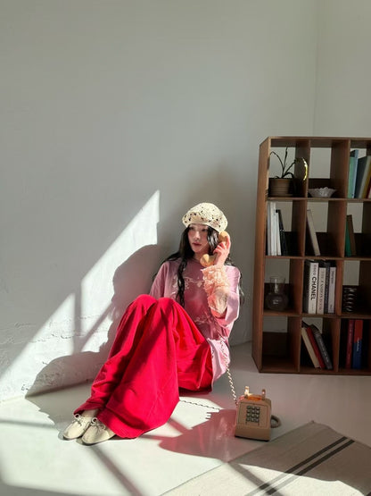 ROMANTIC RUFFLE LACE SLEEVES TEE | 3色入