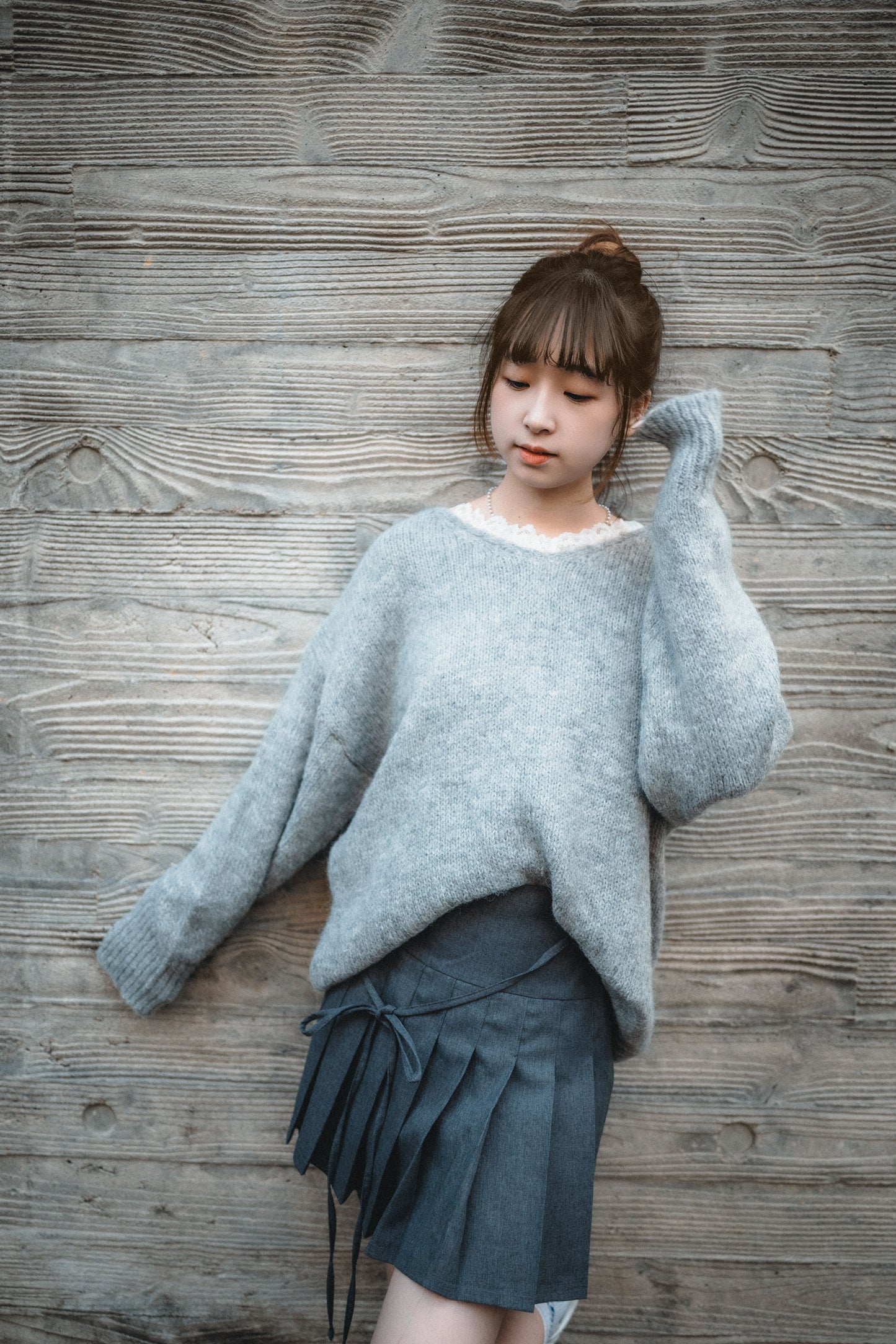 三分甜🍡軟糯Lace V領毛衣｜3色入