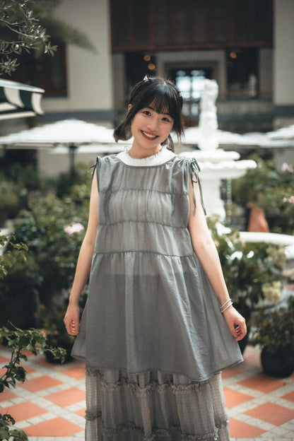 七彩🌈 百搭撞色木耳邊背心｜7色入