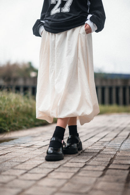 泡泡感索索料花苞裙｜3色入