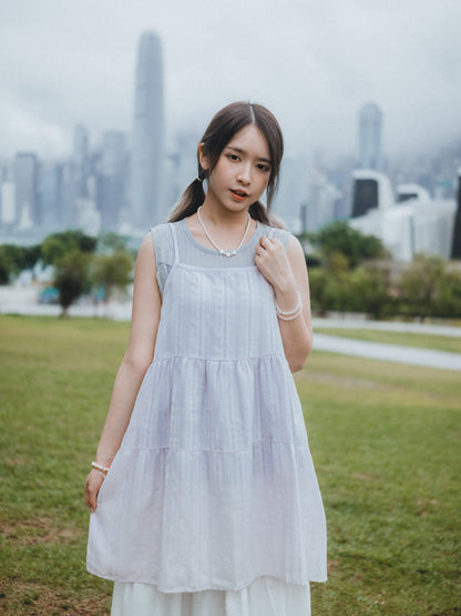 百搭疊穿暗花吊帶背心裙｜3色入