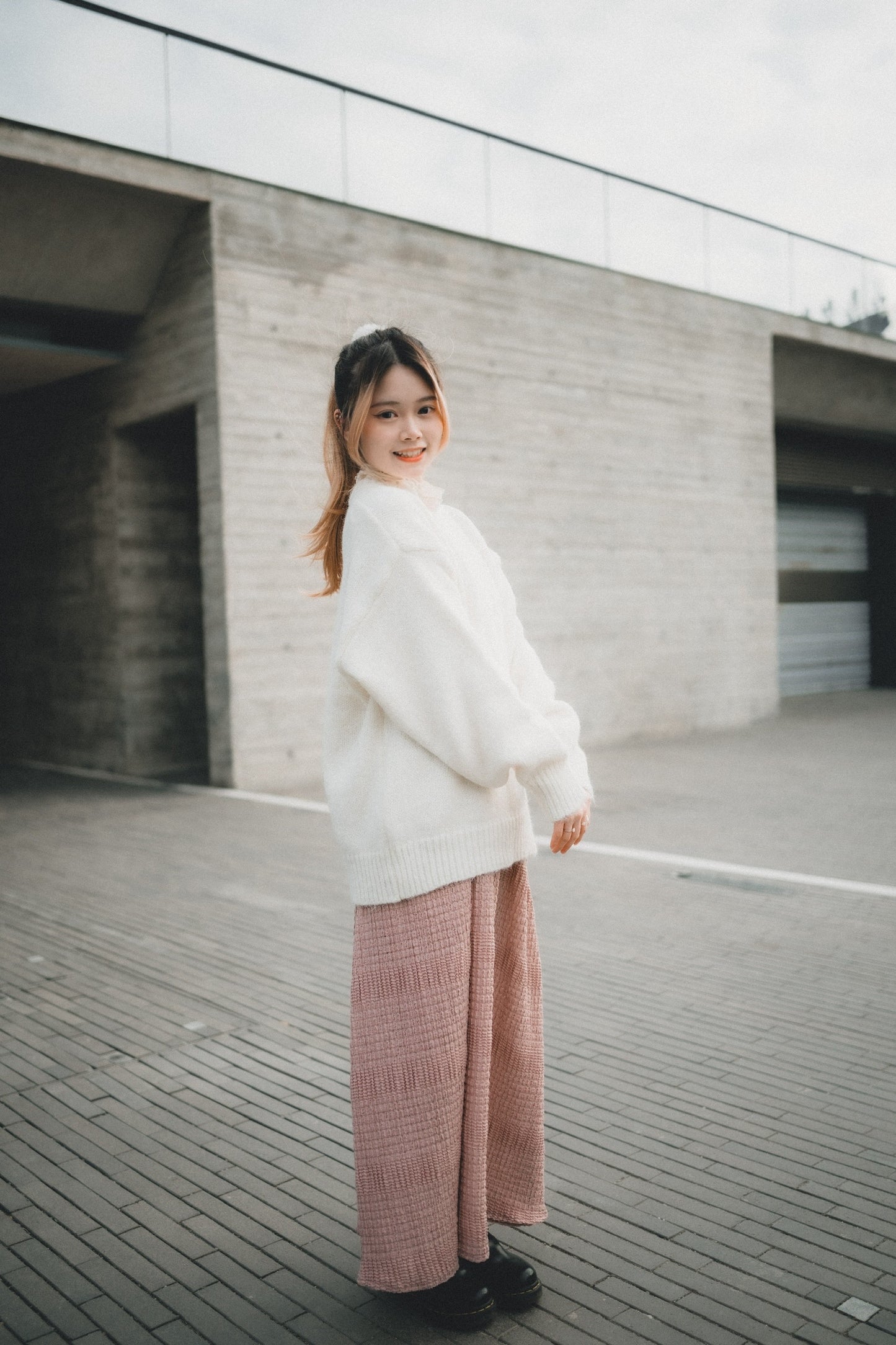 泡泡格格棉 • Waffle後開岔傘裙｜3色入