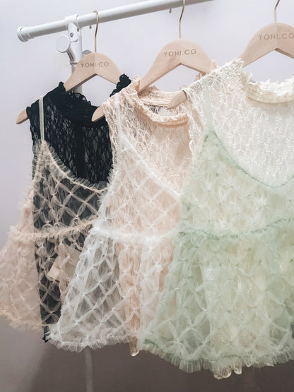 淡色系🌸花花紗紗外搭｜3色入