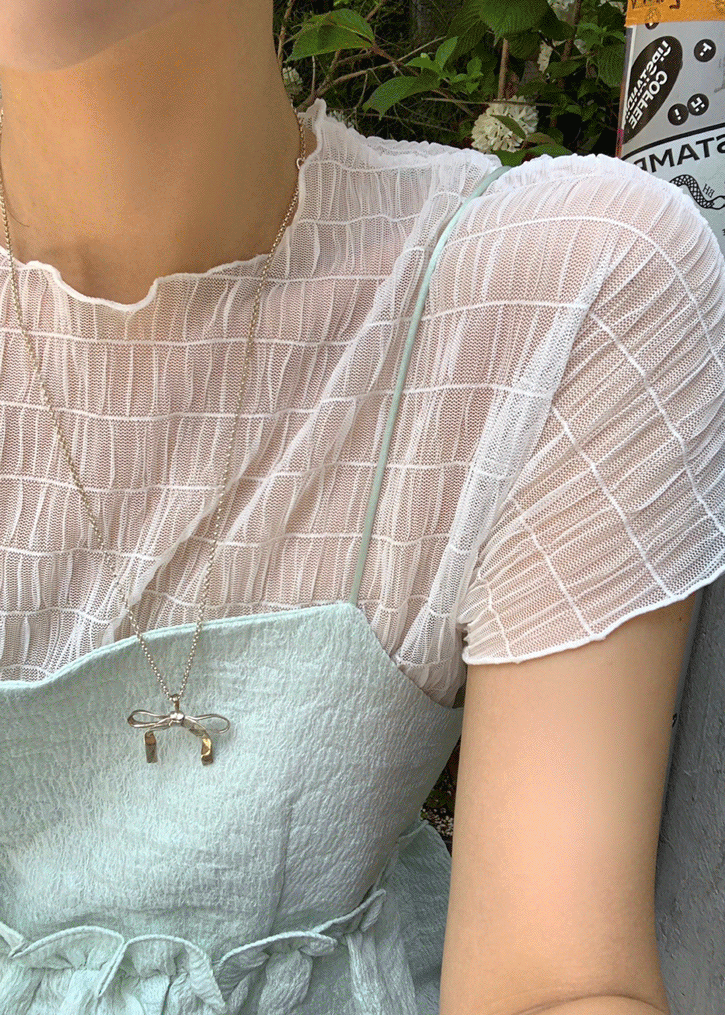 透膚飛飛袖內搭top｜4色入