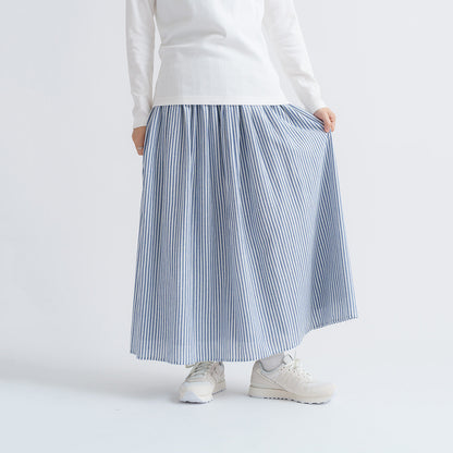 Reversible! 簡約直紋半裙｜2色入