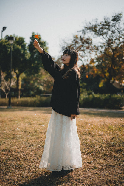 麥穗紋針織RUFFLE TOP｜5色入