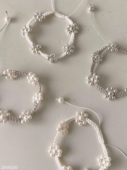 珠珠花朵手鏈｜4色入