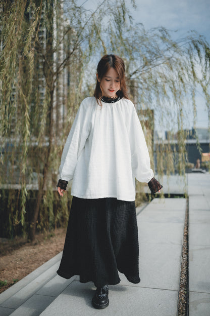 [最後一批 售完不補‼️] 抵着！Double領口輕透Ruffle TOP｜3色入