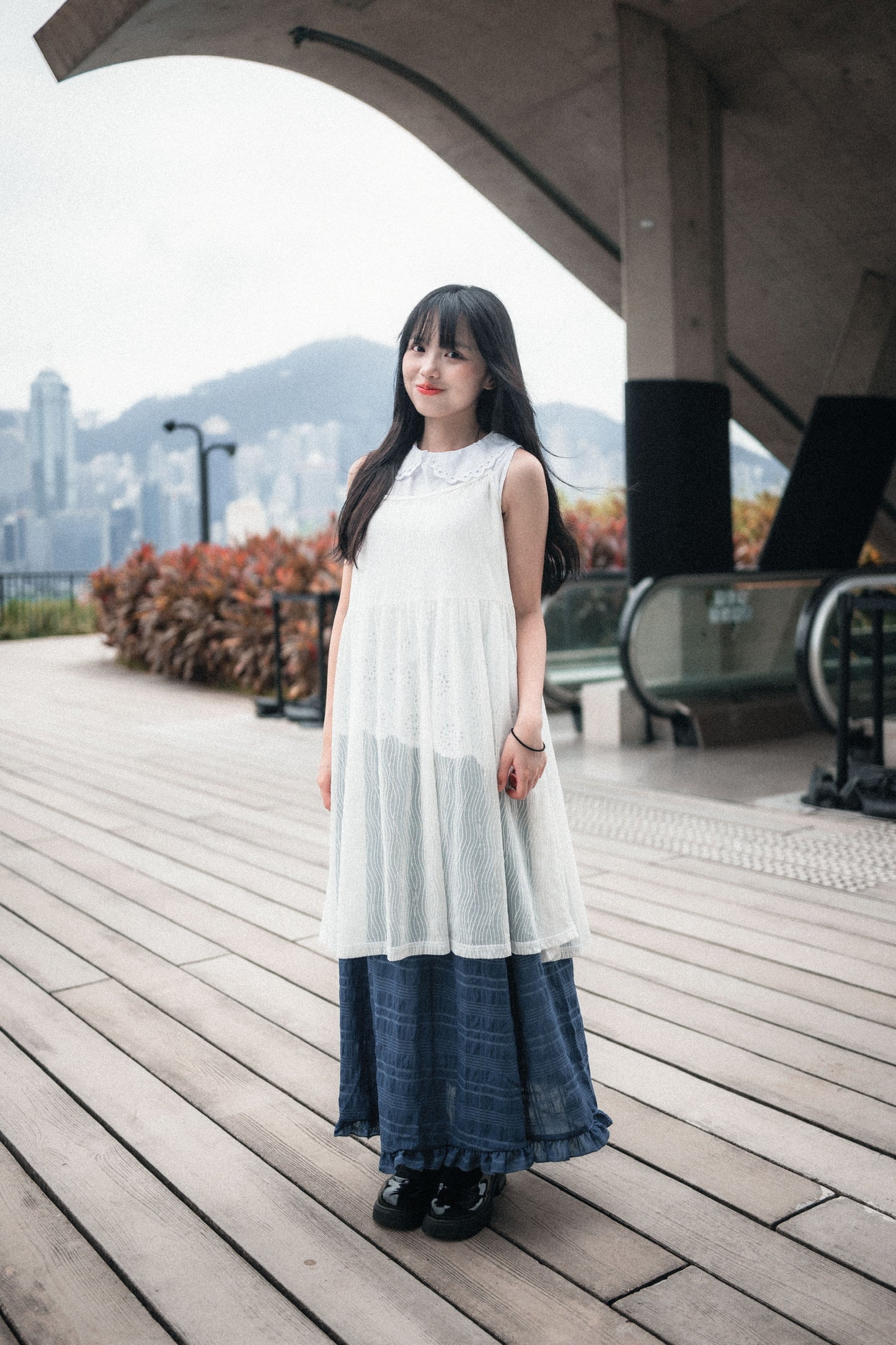 Ruffle尾暗格紋半身裙｜3色入