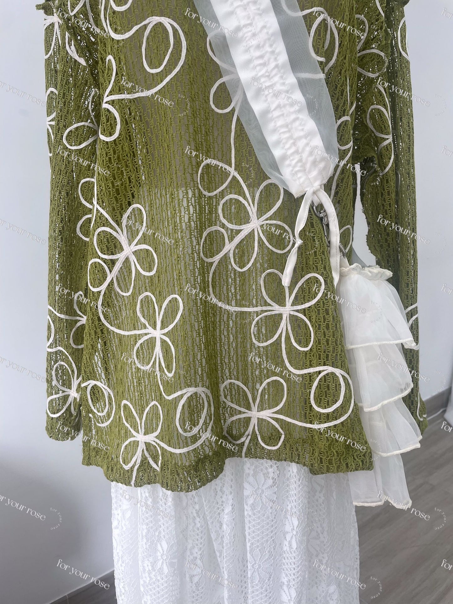 白花花pattern網洞outer｜5色入