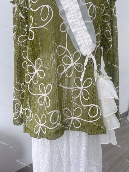 白花花pattern網洞outer｜5色入