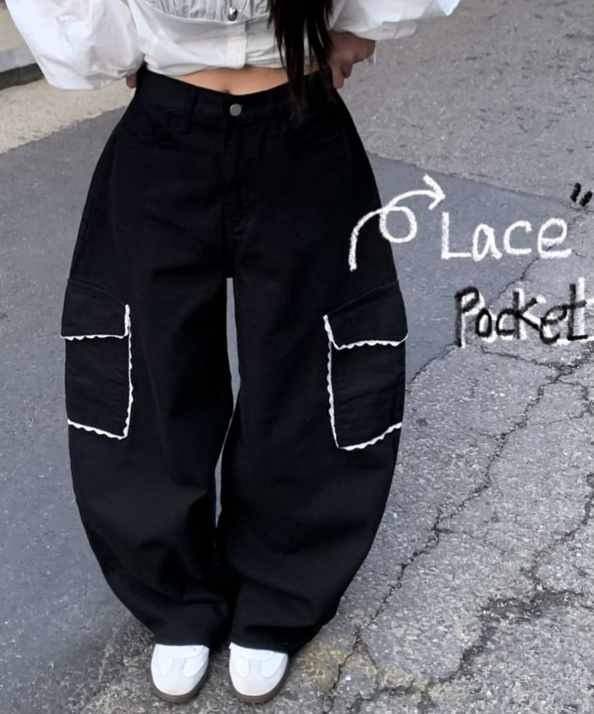 Lace Pocket 氣球褲｜3色入
