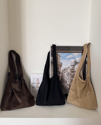 KR麂皮中容量單肩包｜3色入