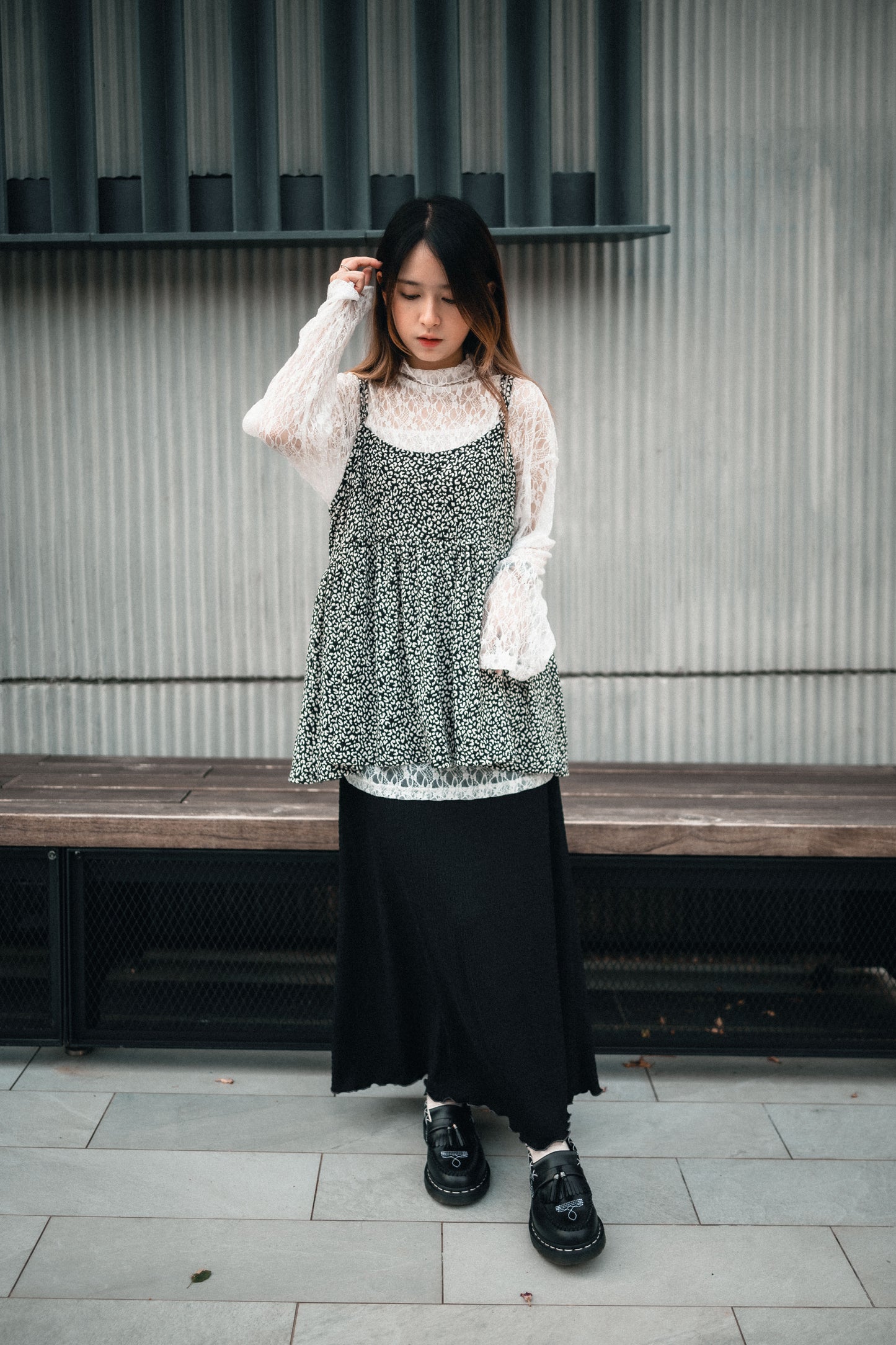 豹紋pattern吊帶layer｜3色入