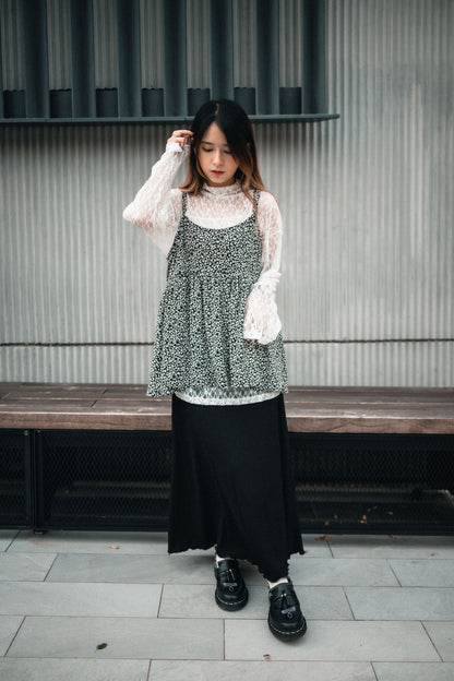 豹紋pattern吊帶layer｜3色入