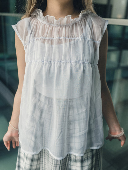 透明感🫧Ruffle Layer Top｜4 colors