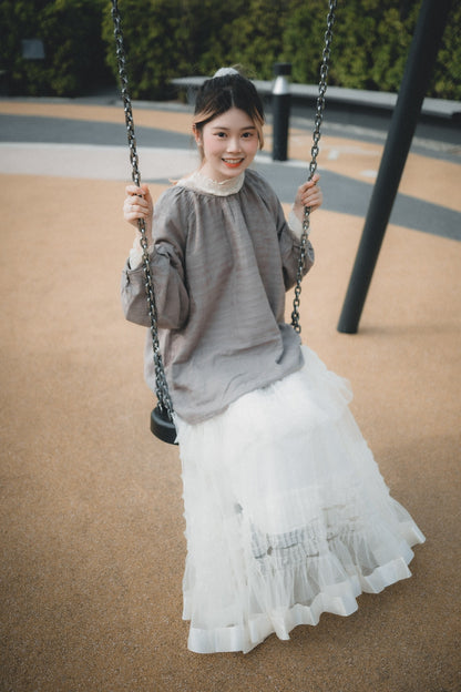 [最後一批 售完不補‼️] 抵着！Double領口輕透Ruffle TOP｜3色入