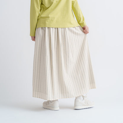 Reversible! 簡約直紋半裙｜2色入