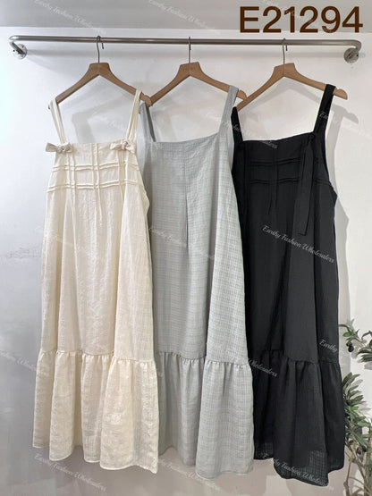 壓褶格格▫️綁帶慵懶風OPS｜3色入