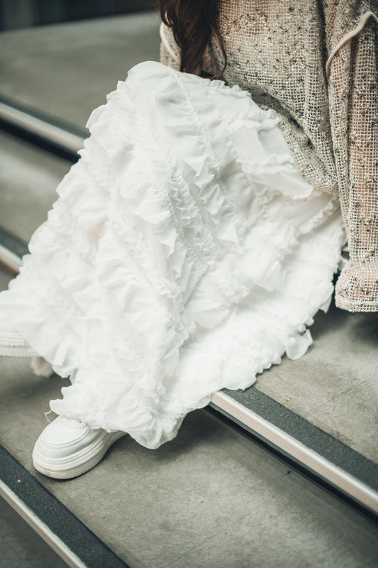 店主自留！輕盈🪽荷葉ruffle半身裙｜2色入