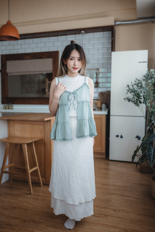 層層”簡約皺皺半身裙｜3色入